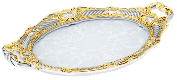 Baruque gold oval